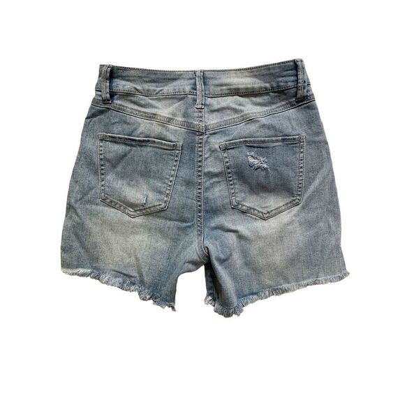 Rewash Denim Jean Shorts 3/26 Wedge Midi Vintage High Rise Light Blue NWT 3501 - Picture 2 of 11